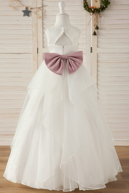 Robe De Princesse Nuageuse Satinée - gallery 4