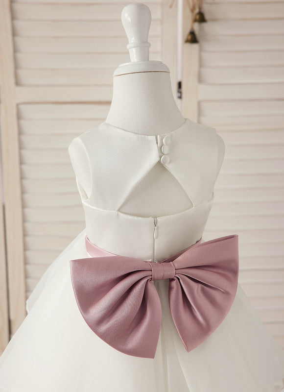 Robe De Princesse Nuageuse Satinée - gallery 2