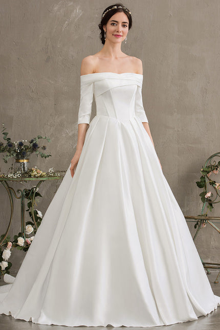 Robe De Princesse Satinée Évasée - gallery 3