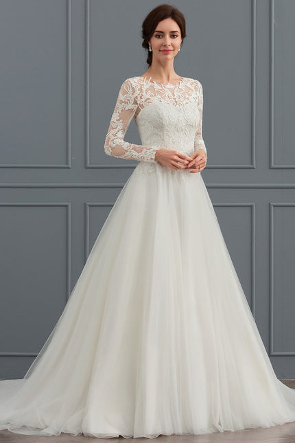 Robe De Princesse Nuptiale Tulle Ornée