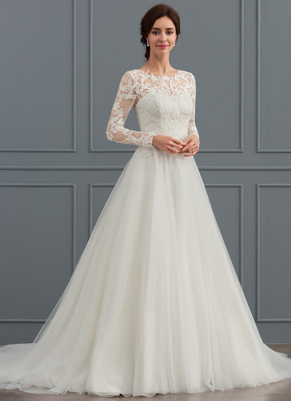 Robe De Princesse Nuptiale Tulle Ornée