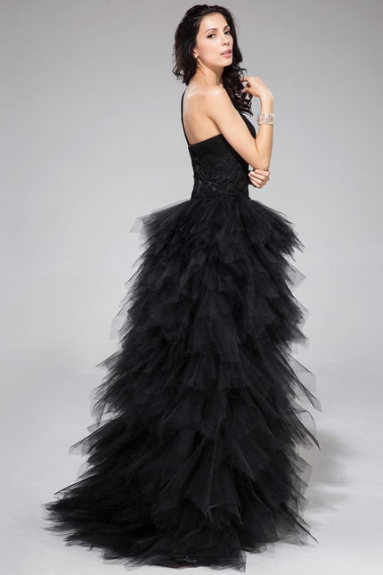 Robe De Princesse Asymétrique À Volants - gallery 3