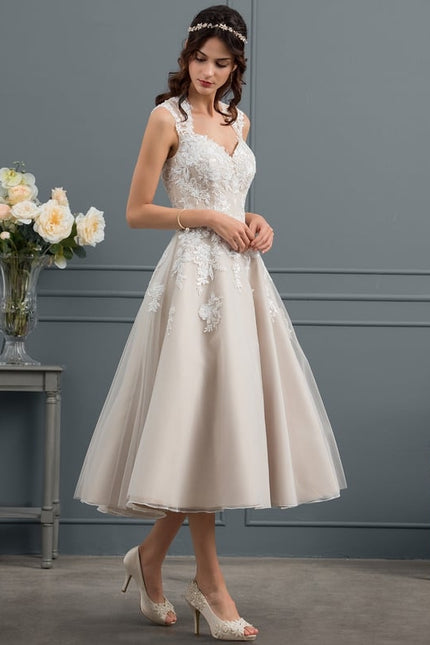 Robe De Princesse De Mariée Vintage Tulle - gallery 3