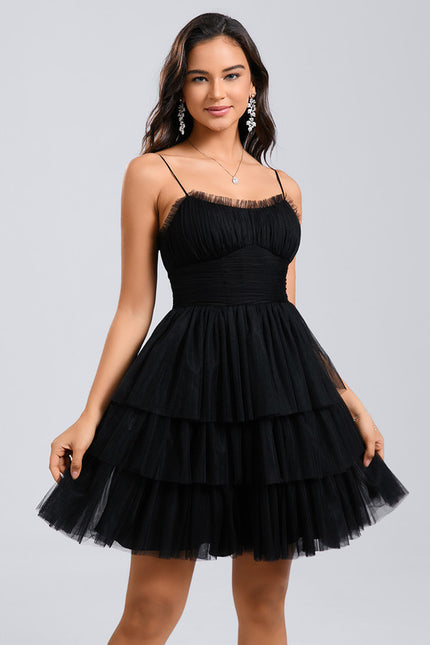 Robe De Princesse Tulle Noire Volants - gallery 2