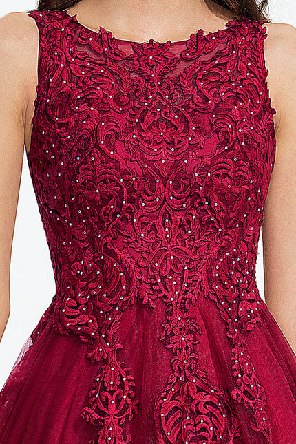 Robe De Princesse Bordeaux Ornée - gallery 5