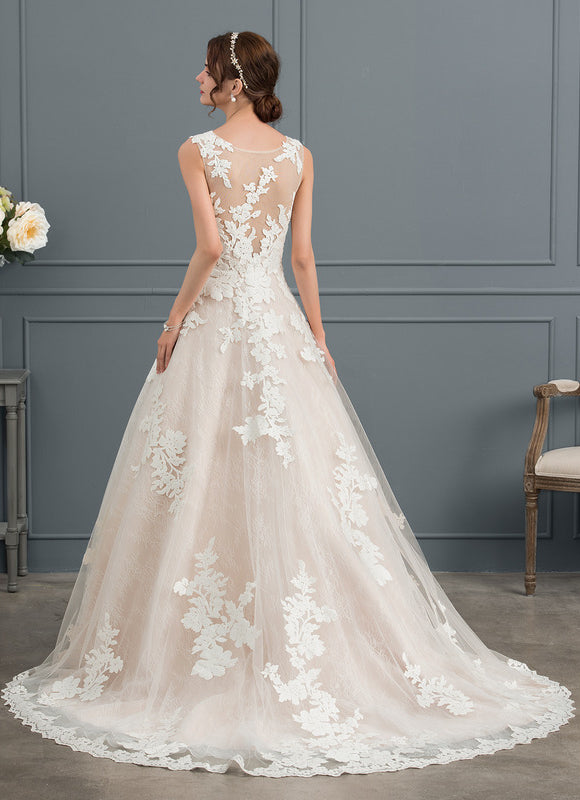 Robe De Princesse De Mariée Florale - gallery 3