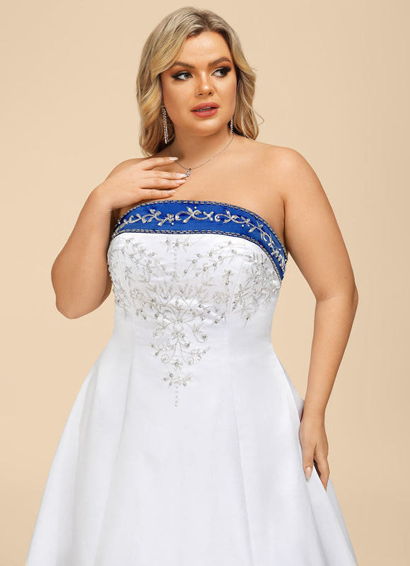 Robe De Princesse Satinée Brodée - gallery 6