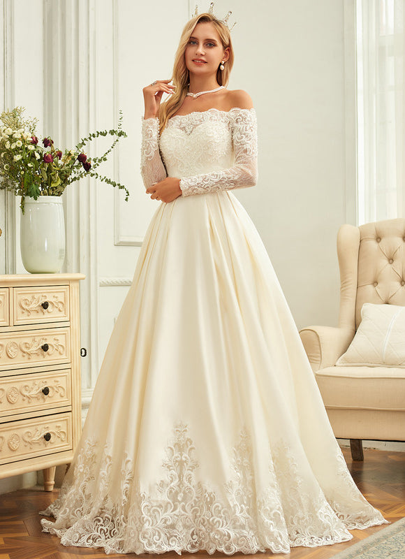Robe De Princesse De Rêve Satinée - gallery 1