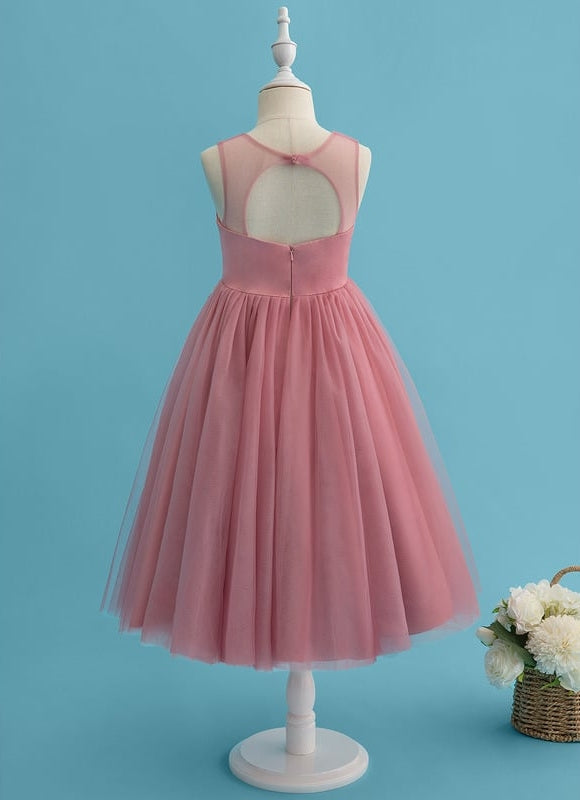 Robe De Princesse Tulle Rose Ornée - gallery 2