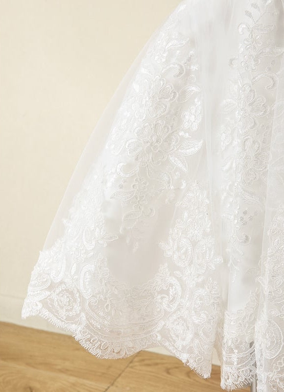 Robe De Princesse Satin Blanche - gallery 2