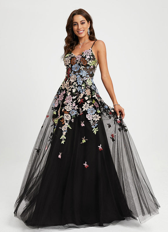 Robe De Princesse Florale Transparente