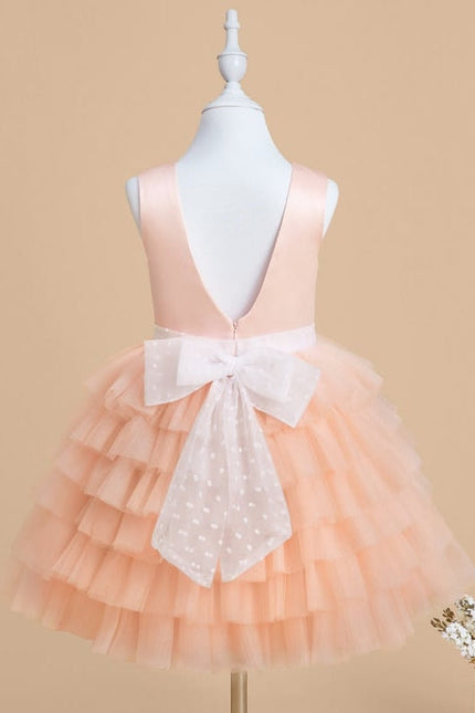 Robe De Princesse Tulle Pêche Volants