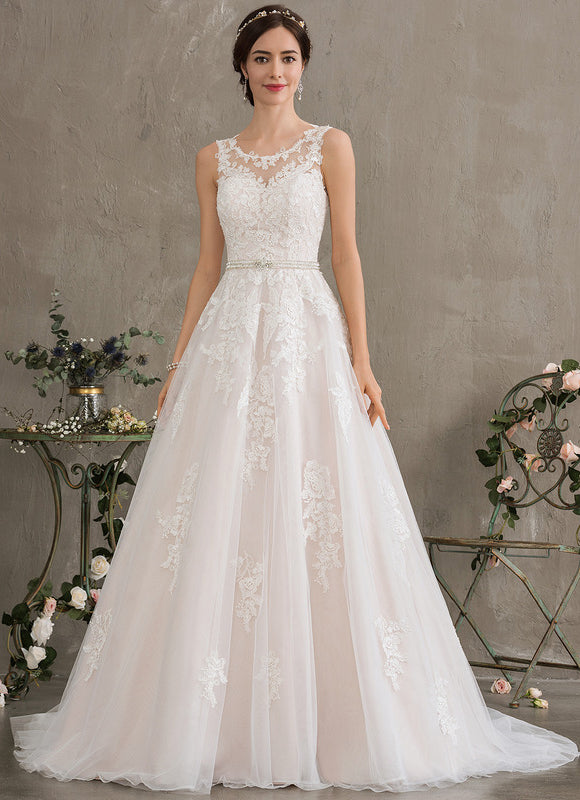 Robe De Princesse Évasée Ornée