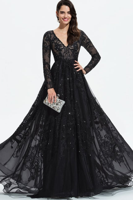 Robe De Princesse De Gala En Tulle Brodé