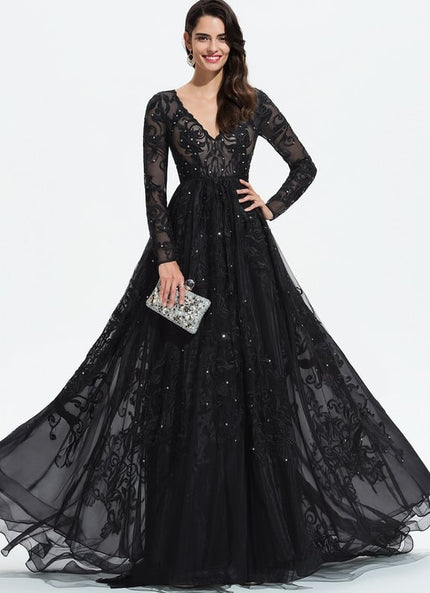 Robe De Princesse De Gala En Tulle Brodé