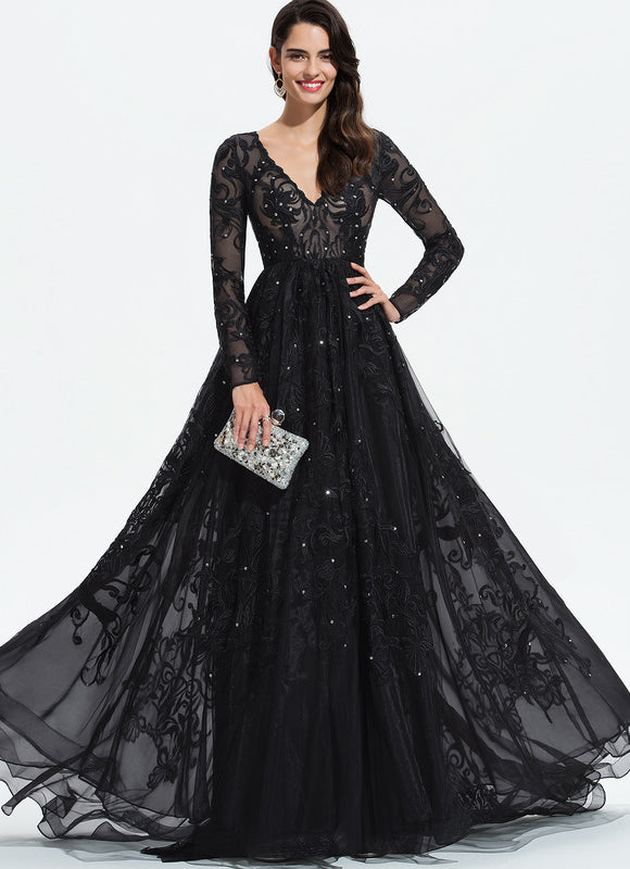 Robe De Princesse Noir Scintillant