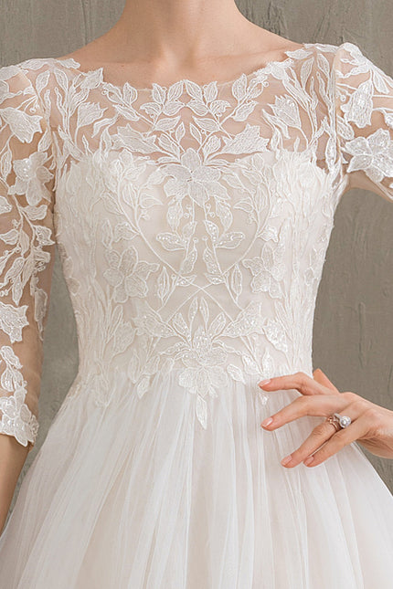 Robe De Princesse Nuptiale En Tulle Scintillant - gallery 5