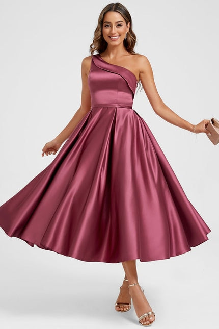 Robe De Princesse Satin Bordeaux - gallery 2