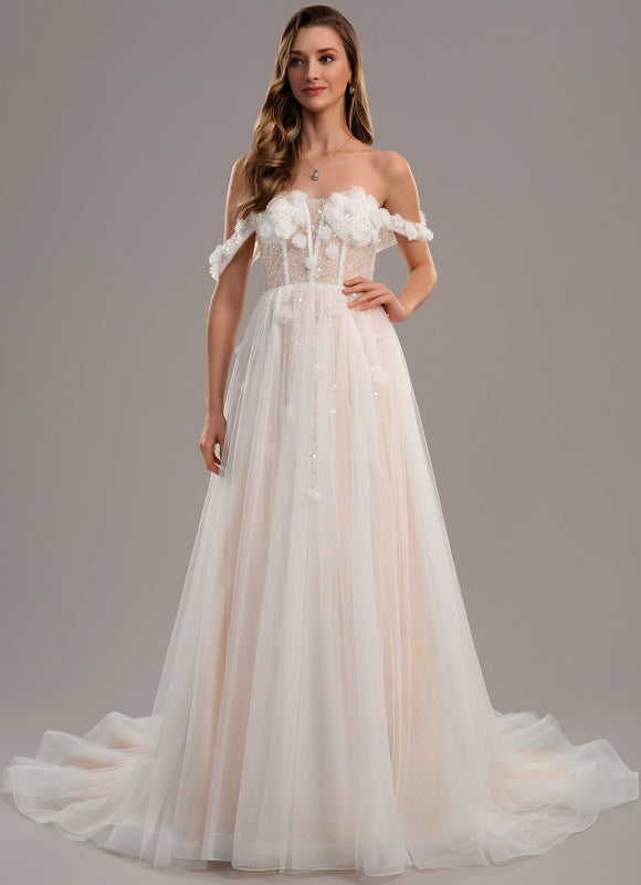 Robe De Mariee Princesse A Paillette - gallery 1