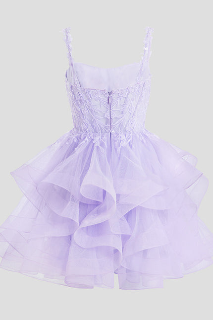 Robe De Princesse Tulle Asymétrique Saumon - gallery 6