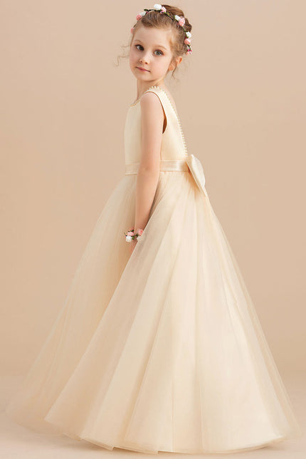 Robe De Princesse Cérémonie Enfant Satinée - gallery 4