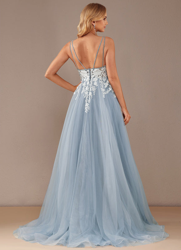 Robe De Princesse En Tulle Brodé - gallery 5