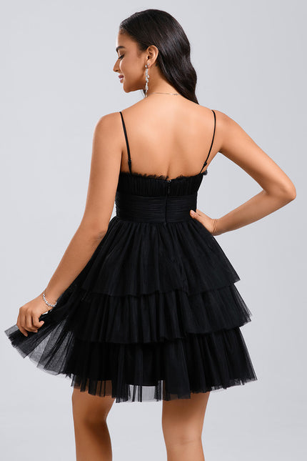 Robe De Princesse Tulle Noire Volants - gallery 4