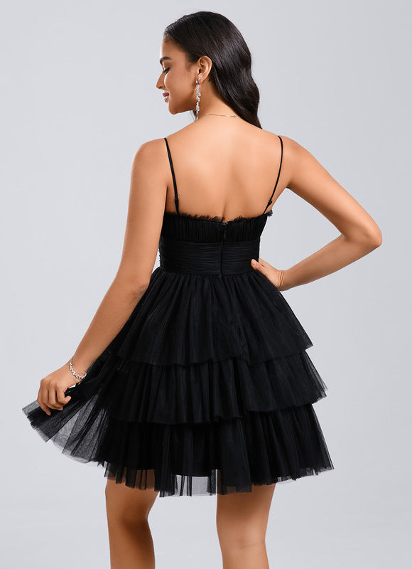 Robe De Princesse Tulle Noire Volants - gallery 4