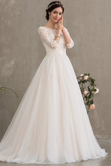Robe De Princesse Nuptiale En Tulle Scintillant - gallery 4