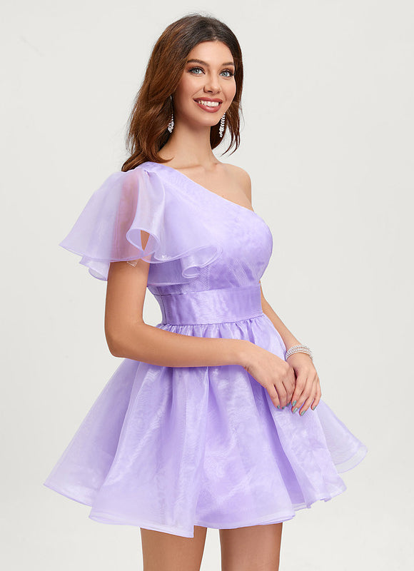 Robe De Princesse Lilas Asymétrique - gallery 2