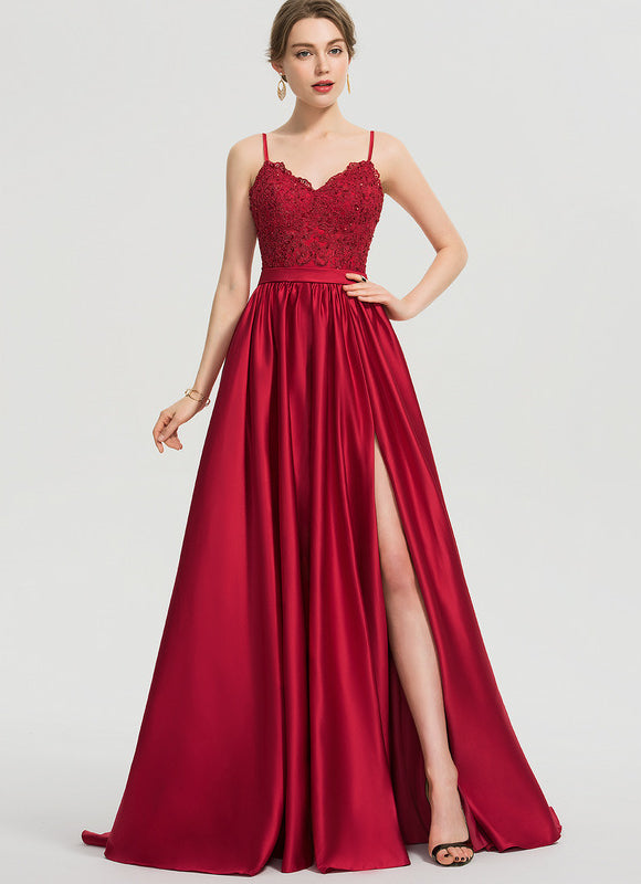 Robe De Princesse Satinée Rouge