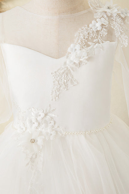 Robe De Princesse Blanche Florale - gallery 4