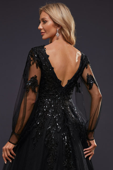 Robe De Princesse Noir Scintillant - gallery 2