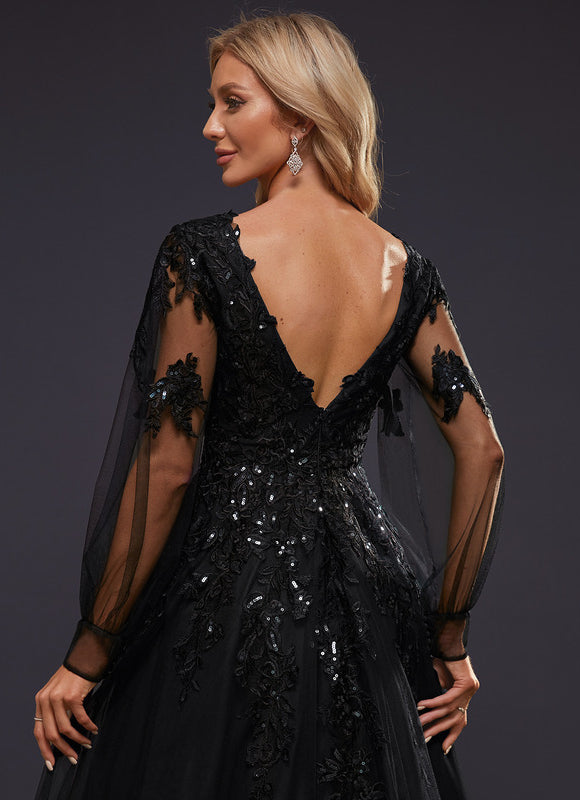 Robe De Princesse Noir Scintillant - gallery 2