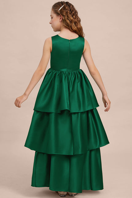 Robe De Princesse Satin Vert Émeraude - gallery 8