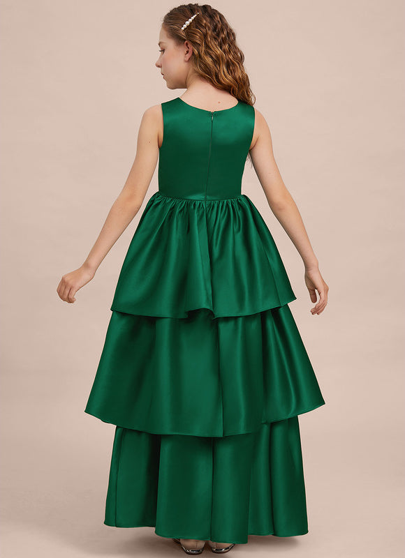 Robe De Princesse Satin Vert Émeraude - gallery 8