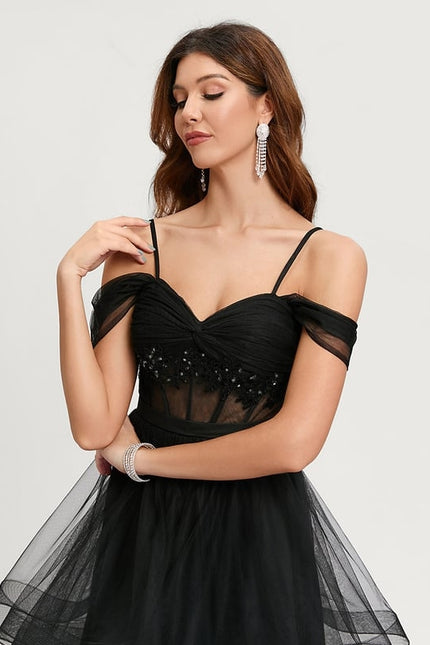 Robe De Princesse Tulle Noire Chic - gallery 3