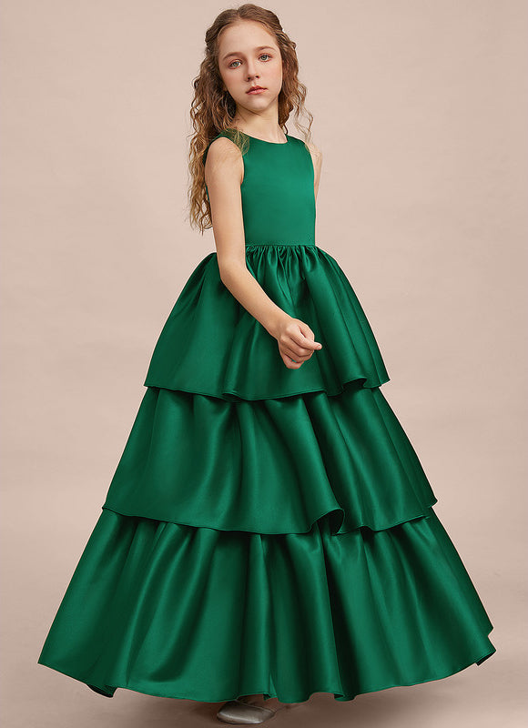 Robe De Princesse Satin Vert Émeraude - gallery 5