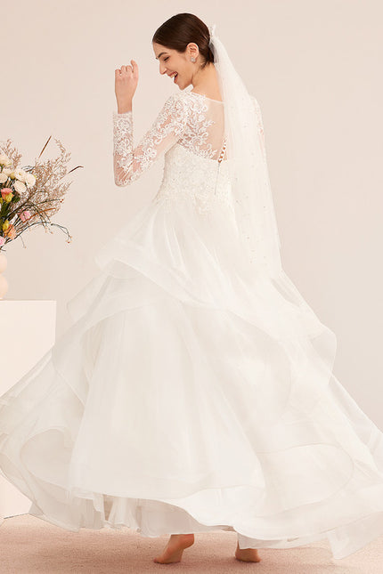 Robe De Princesse Éthérée Perlée - gallery 6