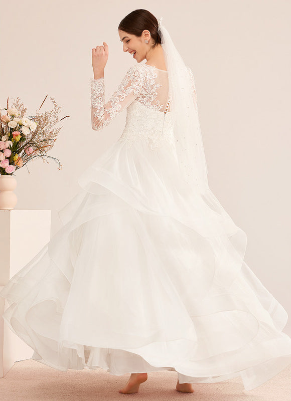 Robe De Princesse Éthérée Perlée - gallery 6