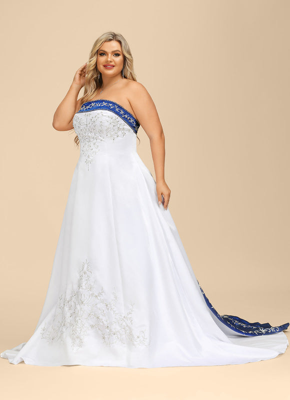 Robe De Princesse Satinée Brodée - gallery 8