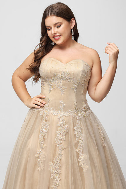 Robe De Princesse Tulle Beige - gallery 7