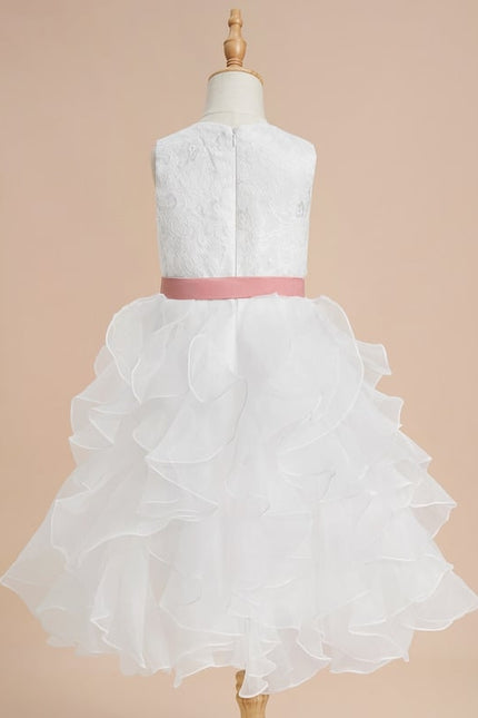 Robe De Princesse Blanche Volants - gallery 2
