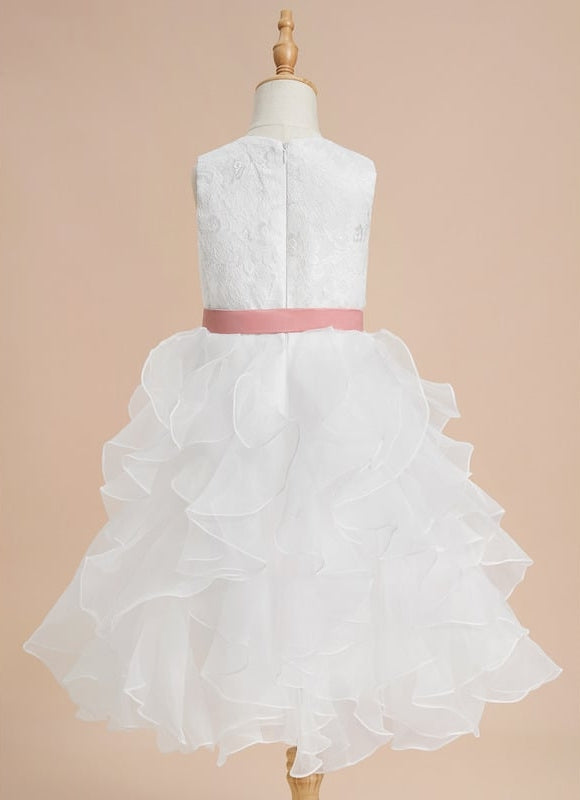 Robe De Princesse Blanche Volants - gallery 2
