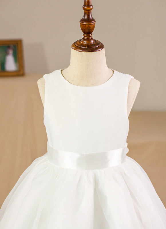 Robe De Princesse En Satin Aérienne - gallery 3