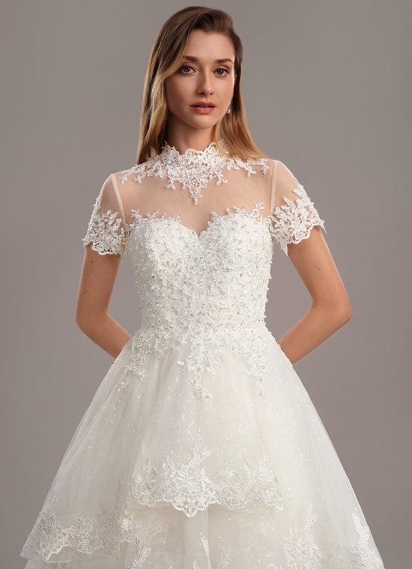 Robe De Princesse Nuptiale En Dentelle - gallery 3