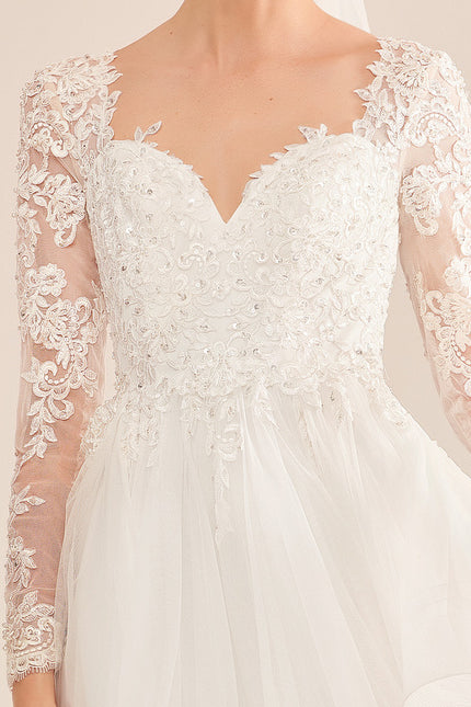 Robe De Princesse Éthérée Perlée - gallery 1