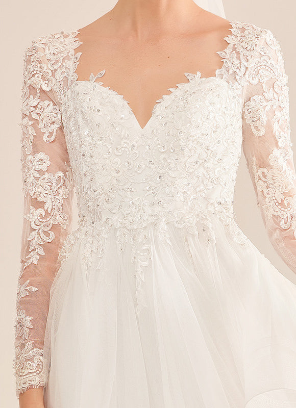 Robe De Princesse Éthérée Perlée - gallery 1