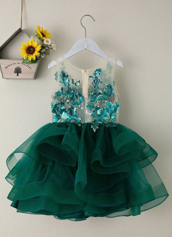 Robe De Princesse Festive Émeraude - gallery 1