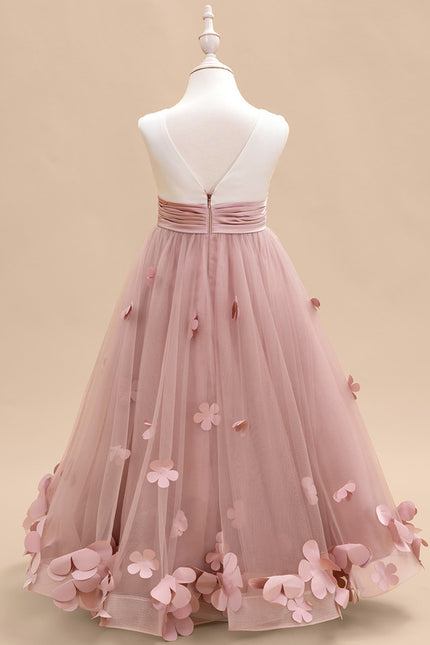 Robe De Princesse Florale Rose - gallery 2